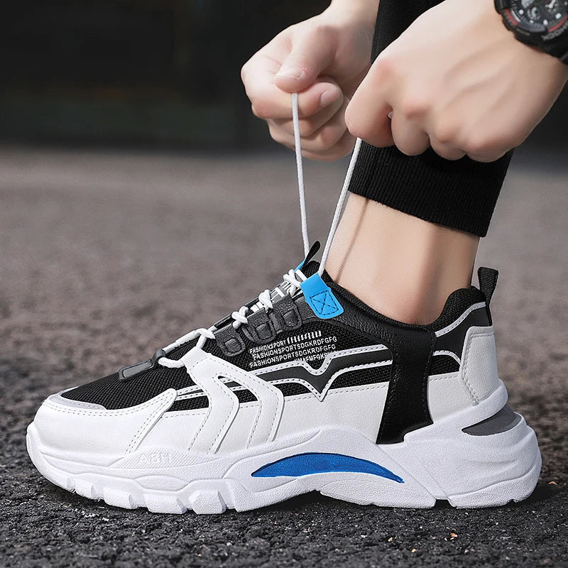 Men's Shoes Height Increasing Comfortable Men's Casual Shoes Anti-slip Waterproof Men's New Style Student Shoes