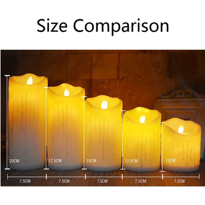 LED Candles Battery Powered Led Tea Lights Christmas Decoration Flameless Candle Flickering LED Candle Light Home Decor Candles