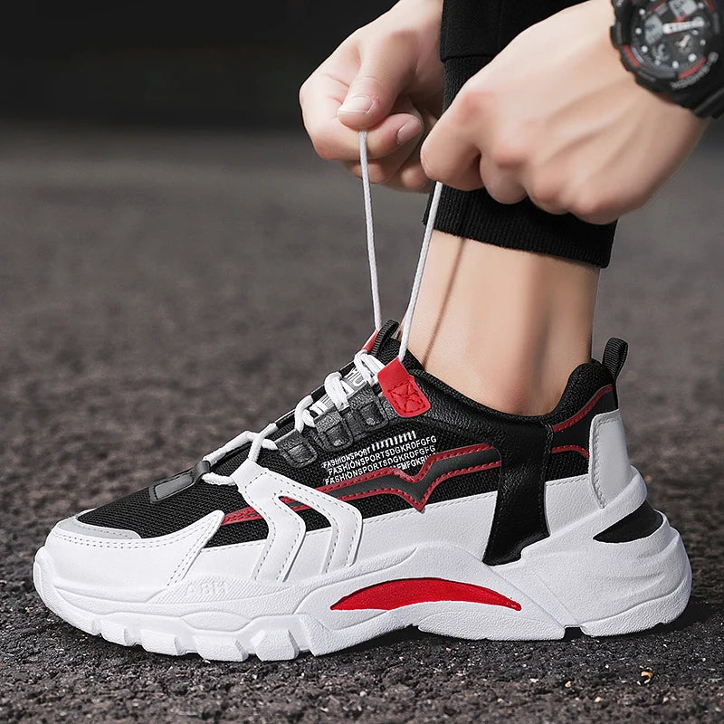 Men's Shoes Height Increasing Comfortable Men's Casual Shoes Anti-slip Waterproof Men's New Style Student Shoes