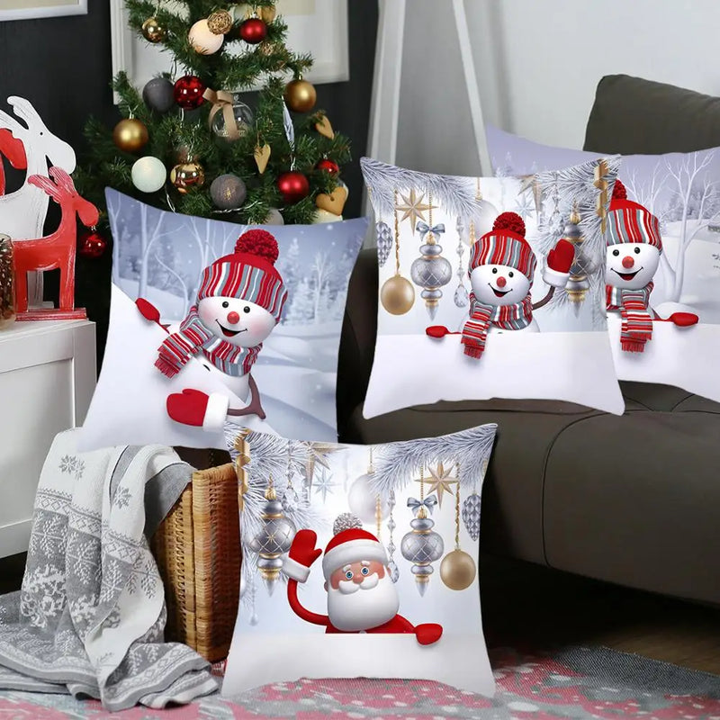 Christmas Snowman Pillowcase Christmas Decorations Navidad 2022 Christmas Gifts Christmas Ornaments New Year 2023