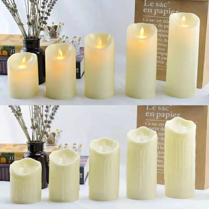 Velas LED con pilas, luces de té Led, decoración navideña, vela sin llama, luz LED tipo vela parpadeante, velas decorativas para el hogar 