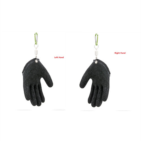 Guantes de pesca antideslizantes, protegen la mano de pinchazos, rasguños, pescador, pesca profesional, guantes de caza de látex, izquierda y derecha