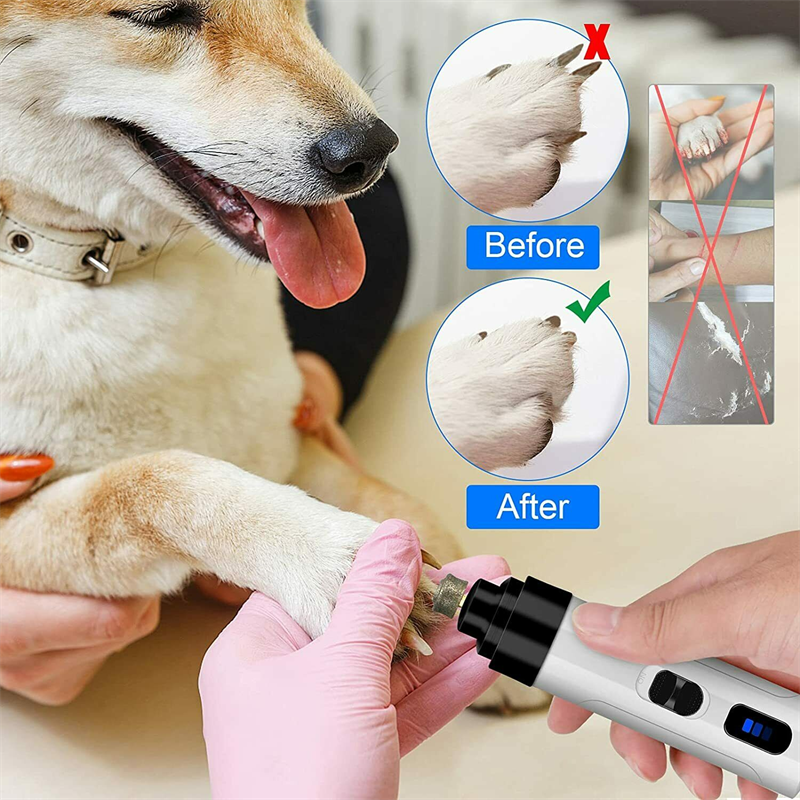 Pet Dog Cat Nail Paws Grinder Trimmer Tool Grooming Care Clipper Electric Kit