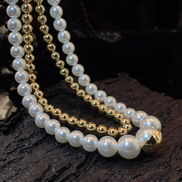 High Luxury French Style Cold Style All-match Shell Pearls Necklace