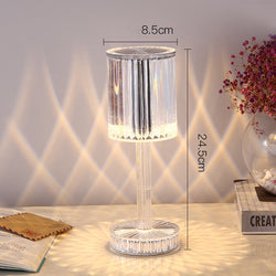 Nueva Lámpara de mesa de cristal decoración de Hotel diamante romántico cálido Led para decoración del hogar regalo romántico luz nocturna