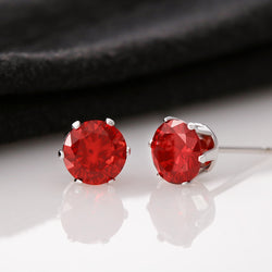 Pendientes Circonitas Rojas