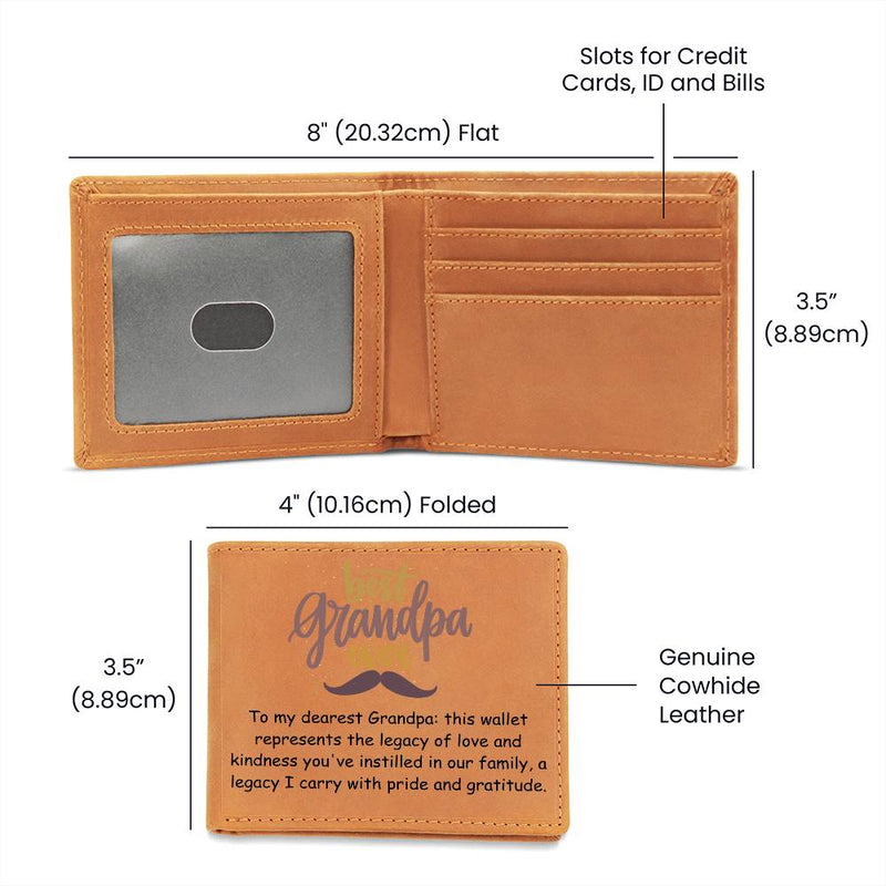 Graphic Leather Wallet- Legacy of Love Grandpa