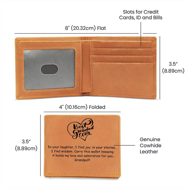 Graphic Leather Wallet - Best Ever Grandad