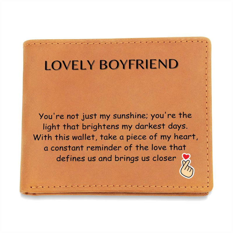 Graphic Leather Wallet - You Are My Sunshine Boyfriend