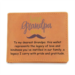 Graphic Leather Wallet- Legacy of Love Grandpa