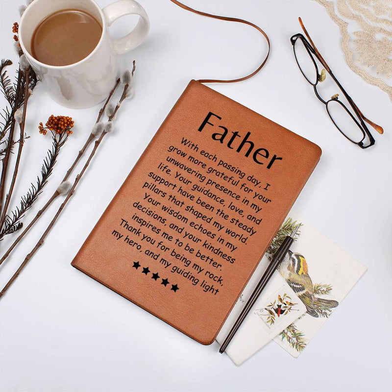 Engraved Journal - Guidance, Love and Support Dad