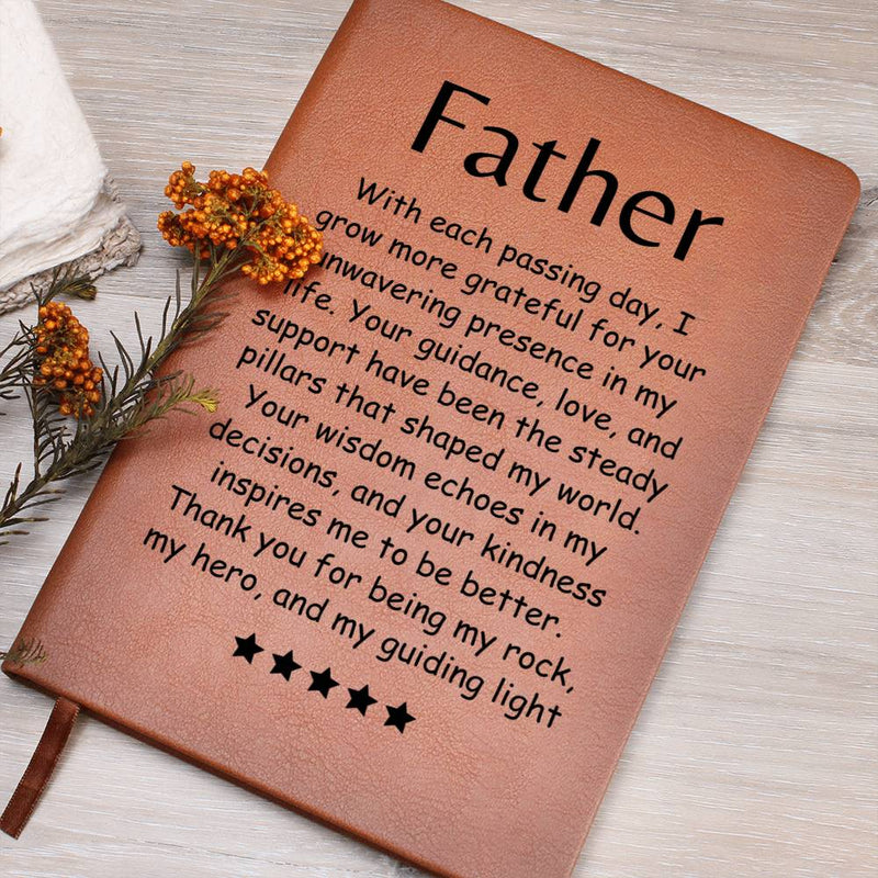 Engraved Journal - Guidance, Love and Support Dad