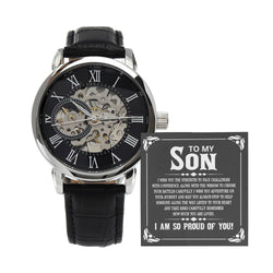 Men's Openwork Watch - Proud of My Son