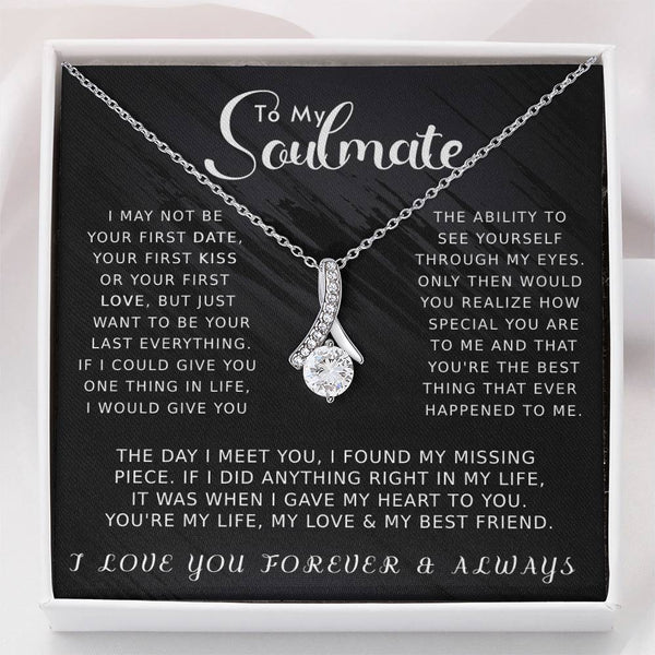 To My Soulmate Necklace, Christmas Gift For Soulmate, Valentines Gift For Her