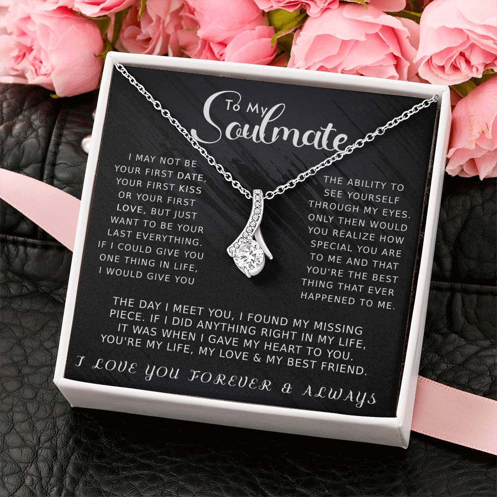 To My Soulmate Necklace, Christmas Gift For Soulmate, Valentines Gift For Her