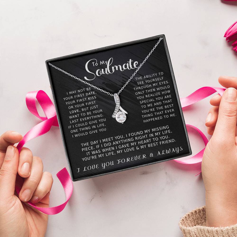 To My Soulmate Necklace, Christmas Gift For Soulmate, Valentines Gift For Her