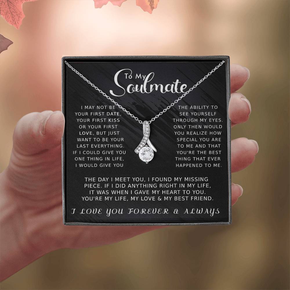 To My Soulmate Necklace, Christmas Gift For Soulmate, Valentines Gift For Her