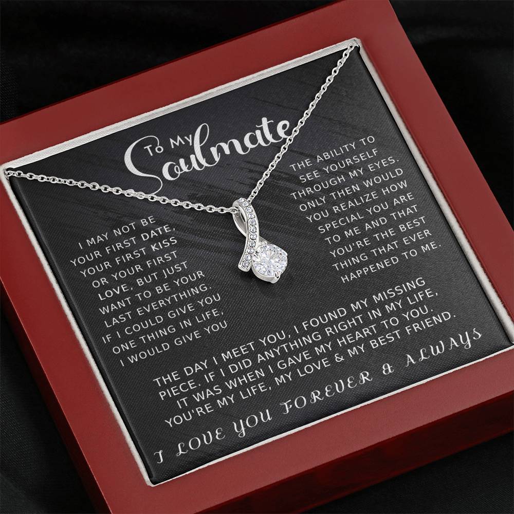 To My Soulmate Necklace, Christmas Gift For Soulmate, Valentines Gift For Her