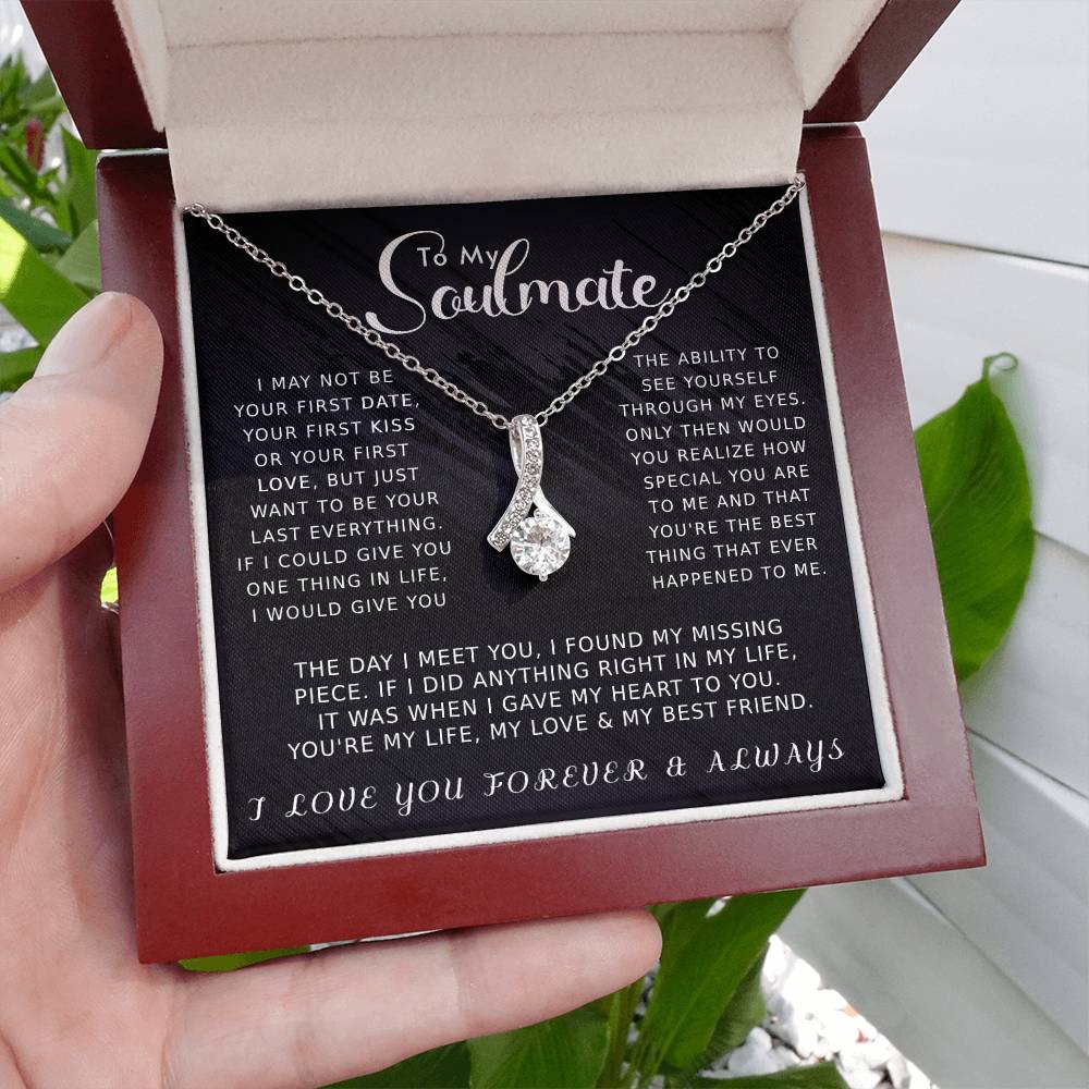 To My Soulmate Necklace, Christmas Gift For Soulmate, Valentines Gift For Her