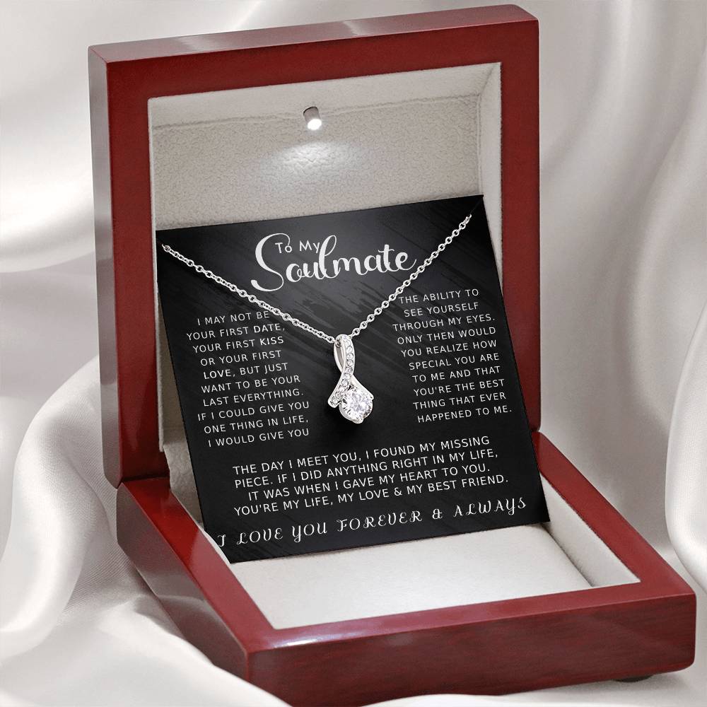 To My Soulmate Necklace, Christmas Gift For Soulmate, Valentines Gift For Her