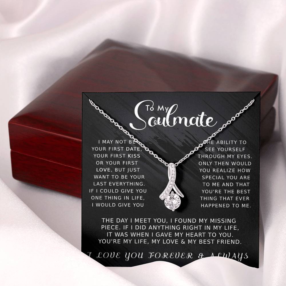 To My Soulmate Necklace, Christmas Gift For Soulmate, Valentines Gift For Her