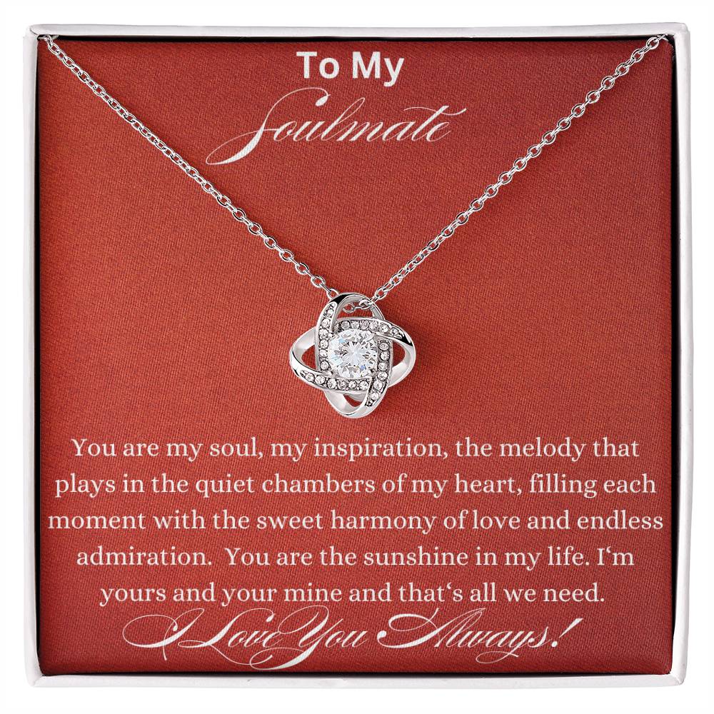 To My Soulmate Necklace For Women, 