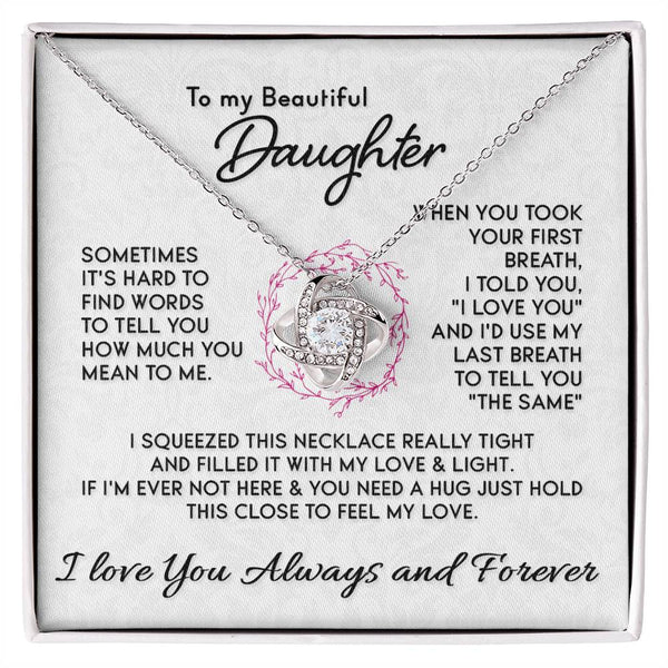 To My Daughter Necklace, Daughter Necklace, Daughter Gift, 312