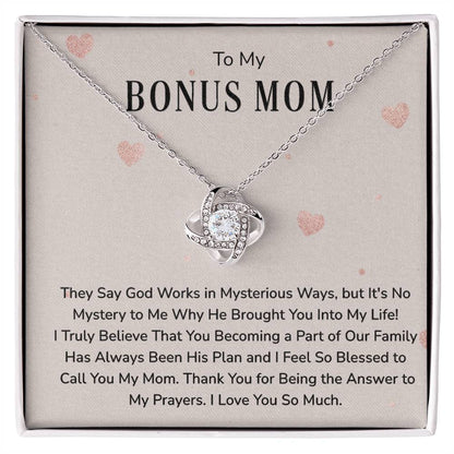 Mother's Day Gift For Bonus Mom - Love Knot Necklace