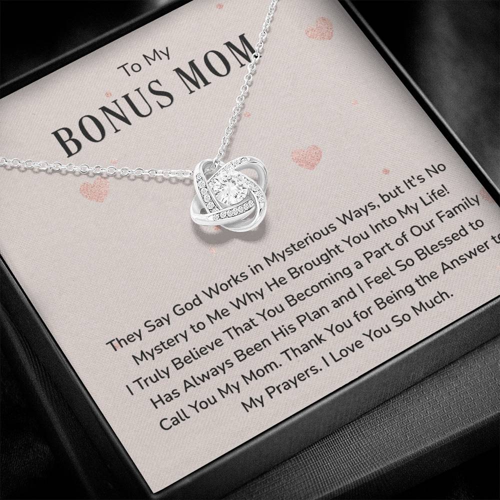 Mother's Day Gift For Bonus Mom - Love Knot Necklace