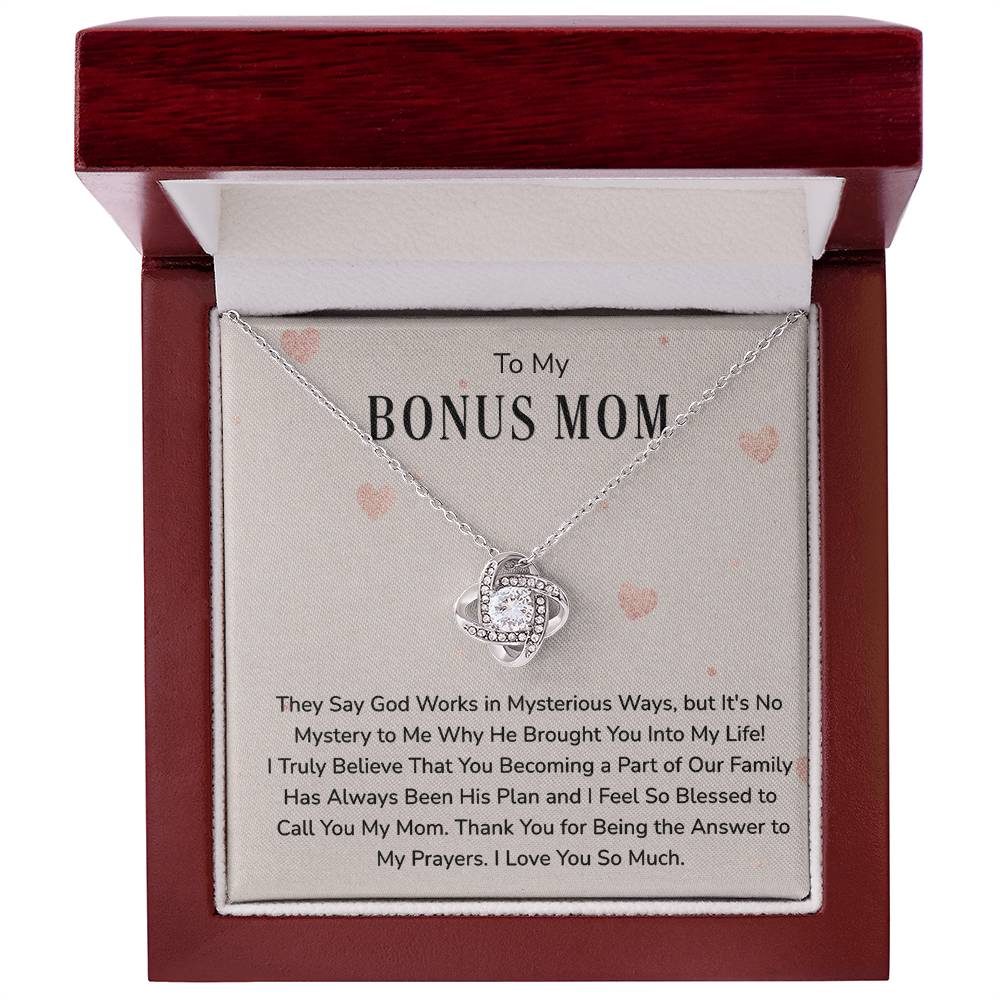 Mother's Day Gift For Bonus Mom - Love Knot Necklace