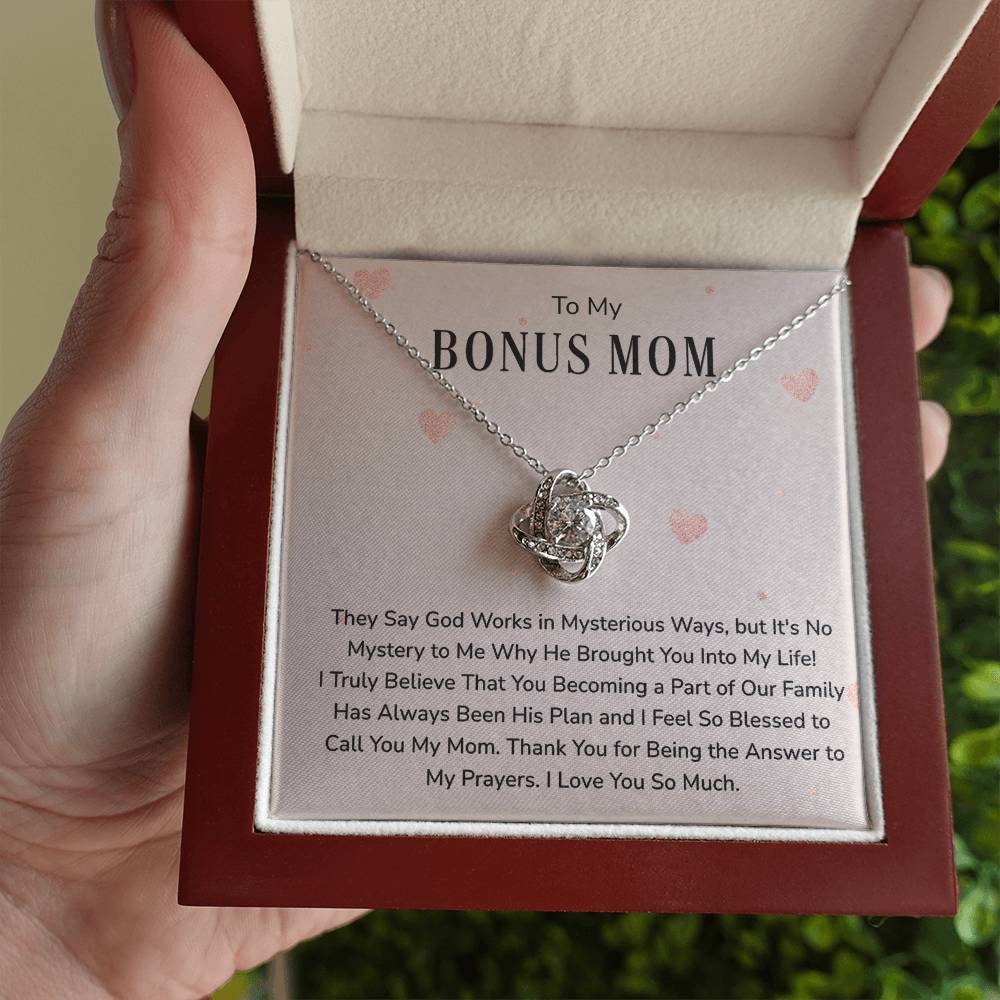 Mother's Day Gift For Bonus Mom - Love Knot Necklace