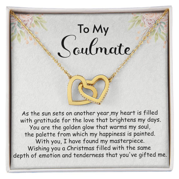 Interlocking Heart Necklace - Heart Full of Gratitude Soulmate