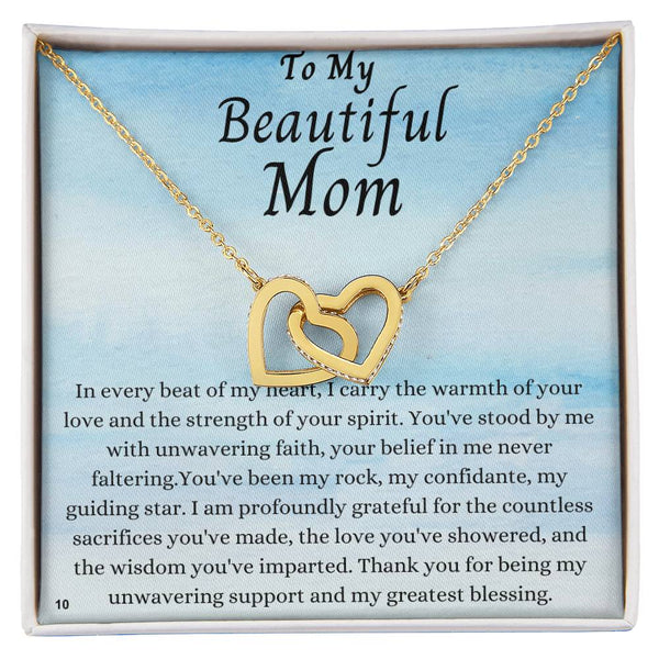 Interlocking Hearts Necklace - Beautiful Mom #10 RW1