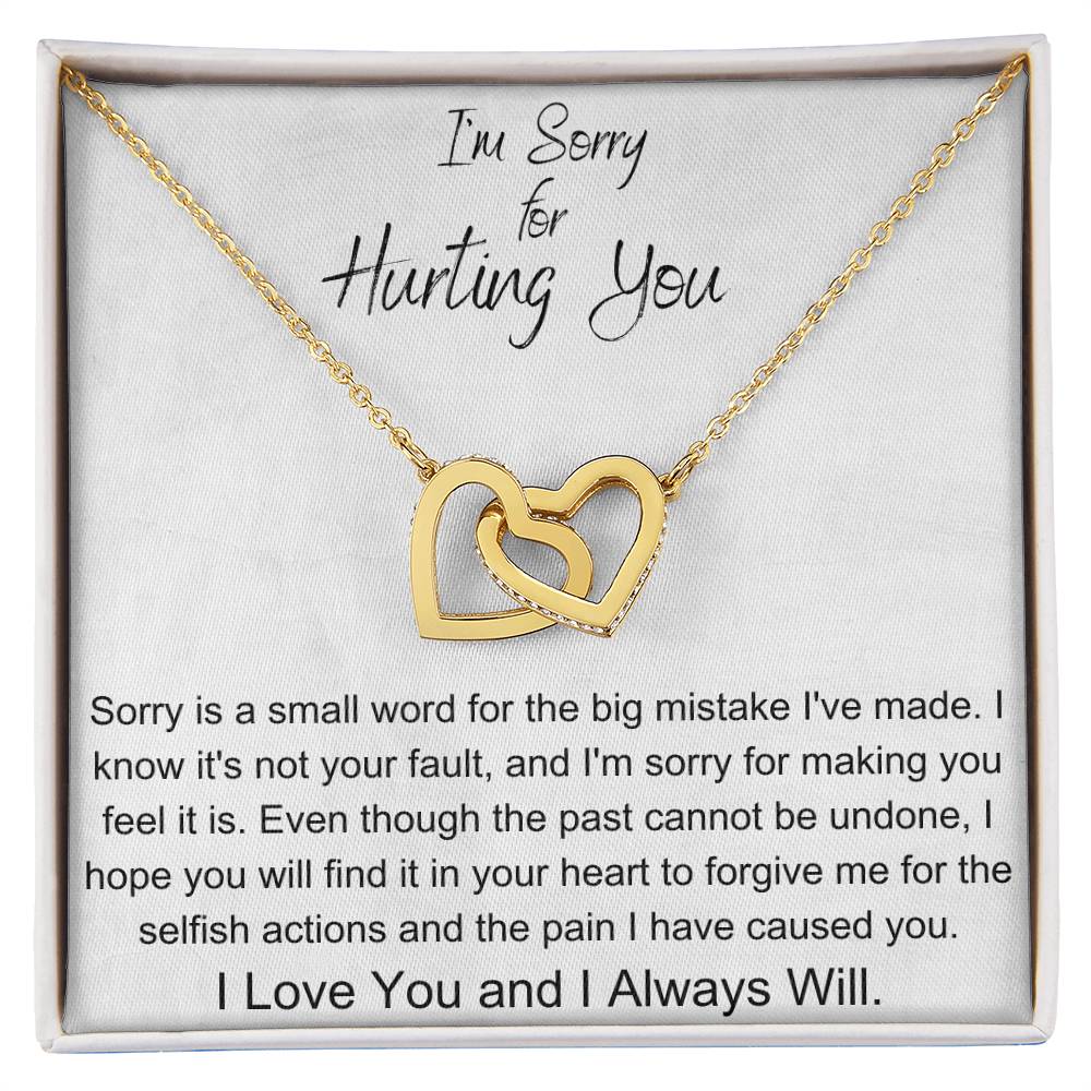 Interlocking Hearts Necklace - I'm Sorry for Hurting You #15