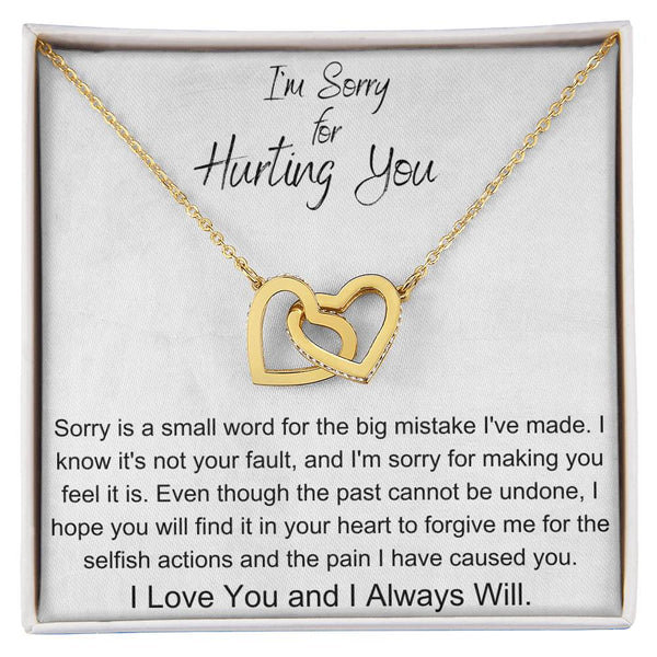 Interlocking Hearts Necklace - I'm Sorry for Hurting You #15