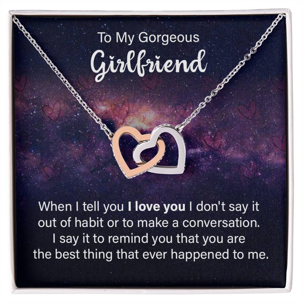 Interlocking Hearts Necklace - Gorgeous Girlfriend