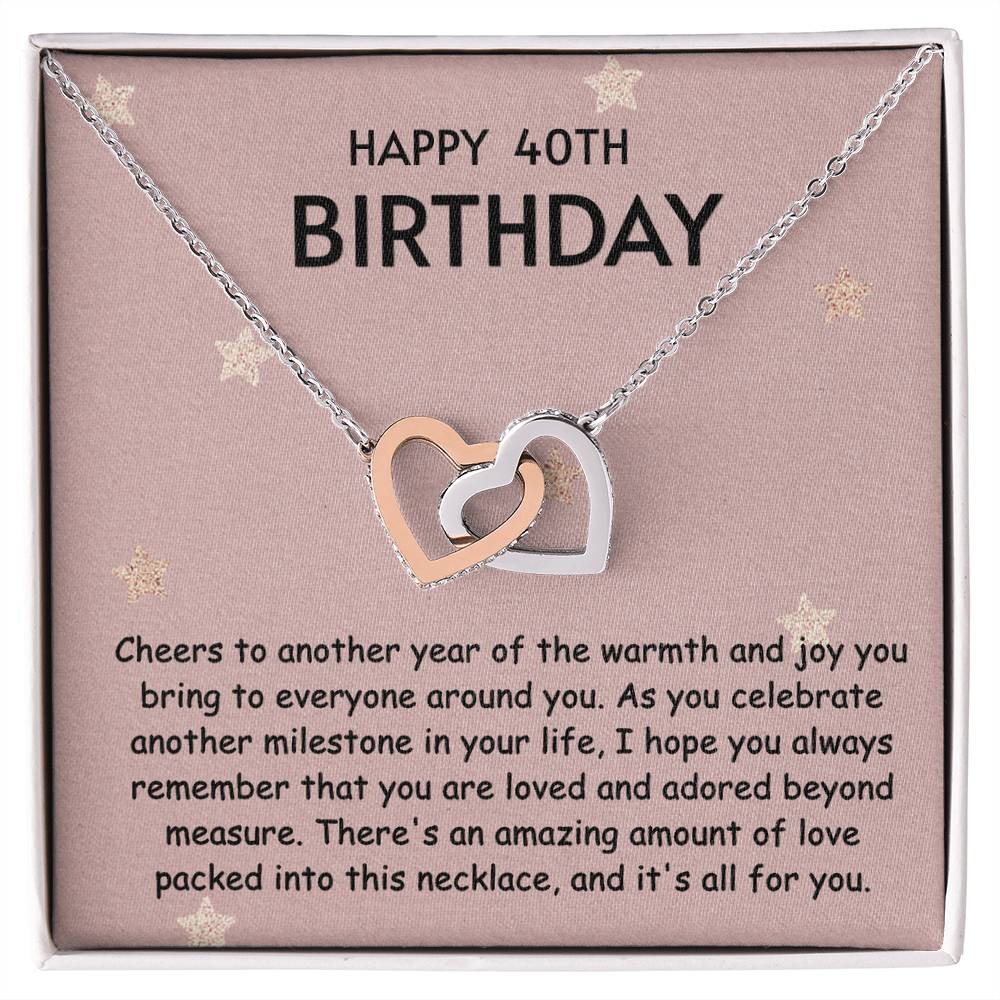 Interlocking Hearts Necklace - 40th Birthday #18