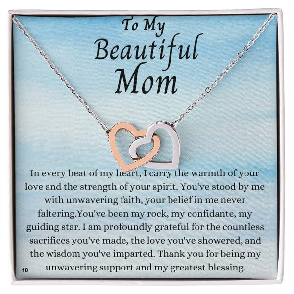 Interlocking Hearts Necklace - Beautiful Mom #10 RW1