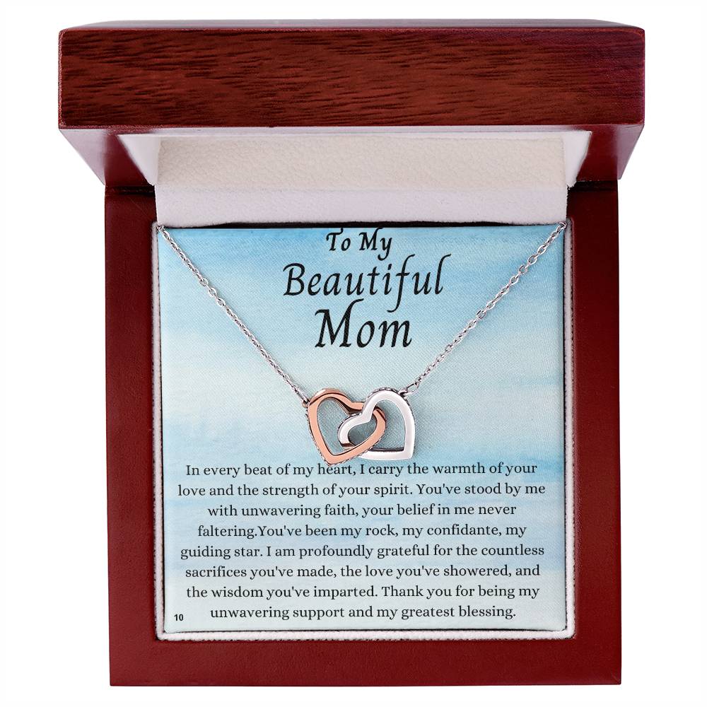 Interlocking Hearts Necklace - Beautiful Mom #10 RW1