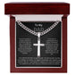 Cross Necklace with Cuban Chain - Dad #8 RW1