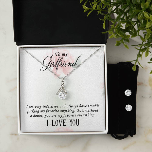 Alluring Beauty + Clear CZ Earrings - I Love You Girlfriend