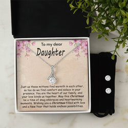 Alluring Beauty + Clear CZ Earrings - Find Warmth Daughter