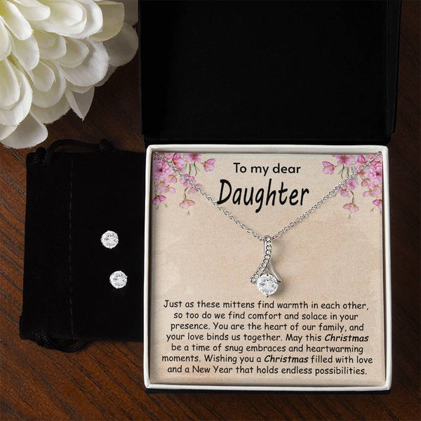 Alluring Beauty + Clear CZ Earrings - Find Warmth Daughter