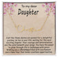 Signature Name Necklace -Poised For Delightful Journey Daughter