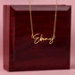 Signature Name Necklace -Poised For Delightful Journey Daughter