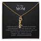 Vertical Name Necklace - Not Enough Words Mom