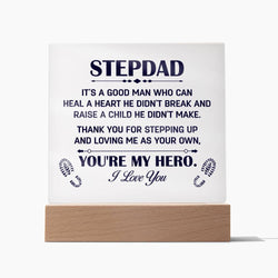 Acrylic Square Plaque -  Heal A Heart Stepdad