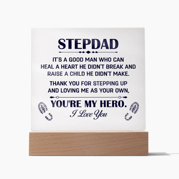 Acrylic Square Plaque -  Heal A Heart Stepdad