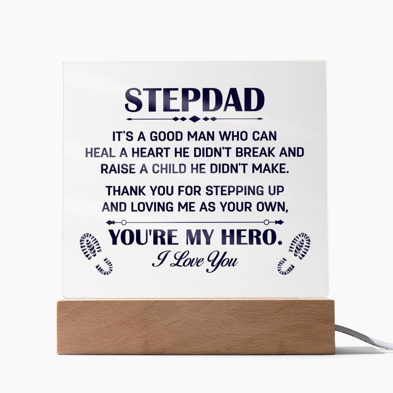 Acrylic Square Plaque -  Heal A Heart Stepdad