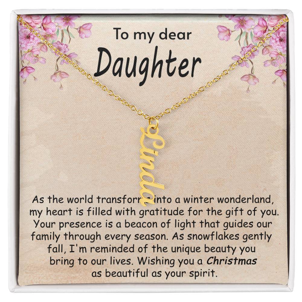 Multi Vertical Name Necklace - As The World Transforms Daughter